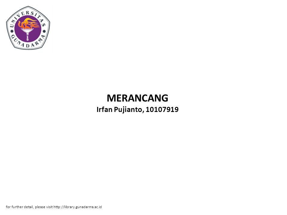 MERANCANG Irfan Pujianto, for further detail, please visit