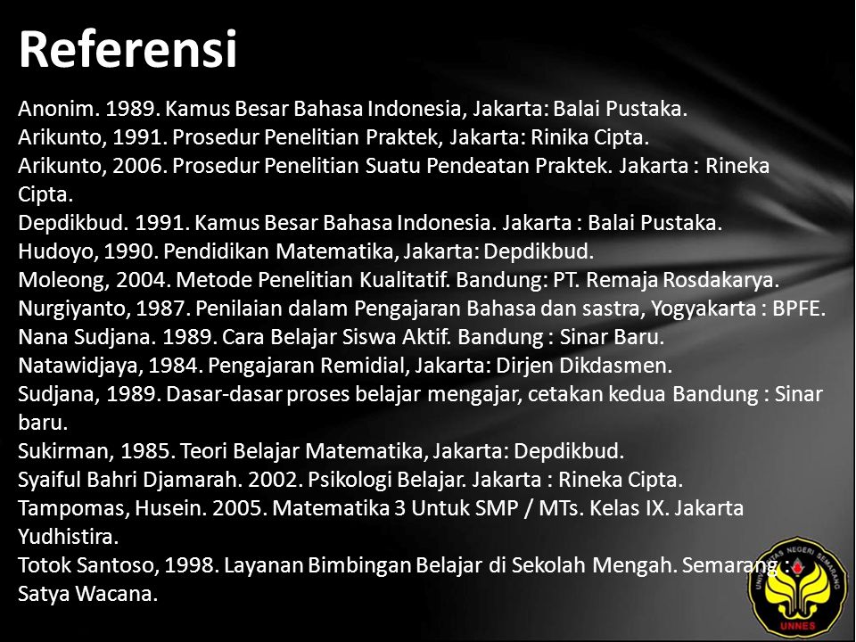 Referensi Anonim Kamus Besar Bahasa Indonesia, Jakarta: Balai Pustaka.