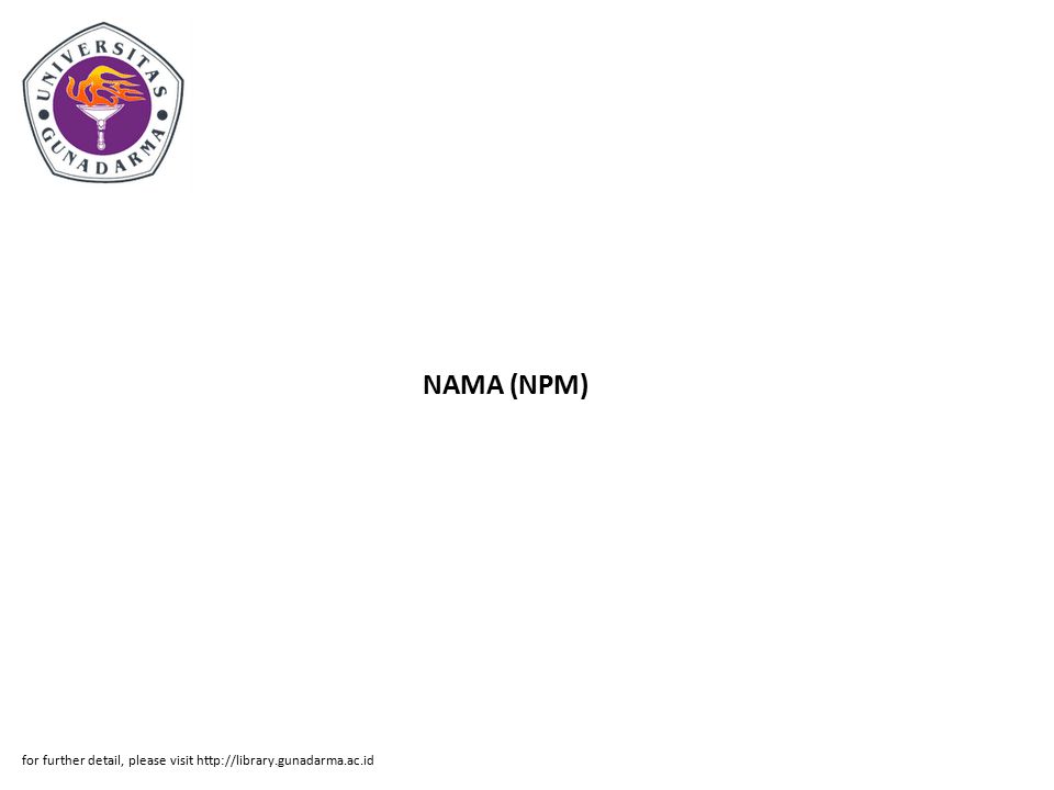 NAMA (NPM) for further detail, please visit