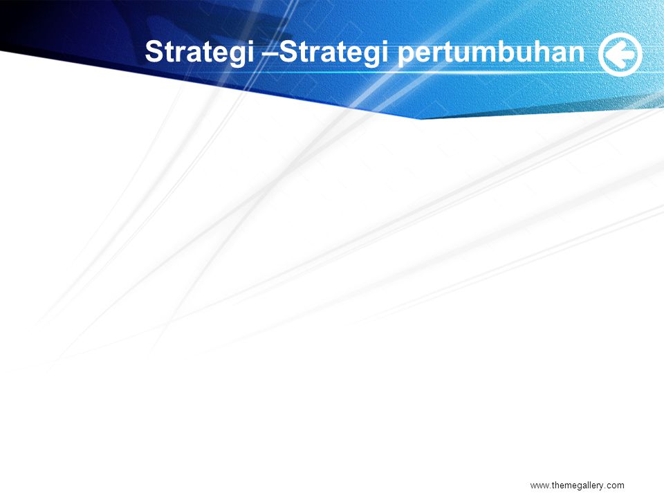 Strategi –Strategi pertumbuhan