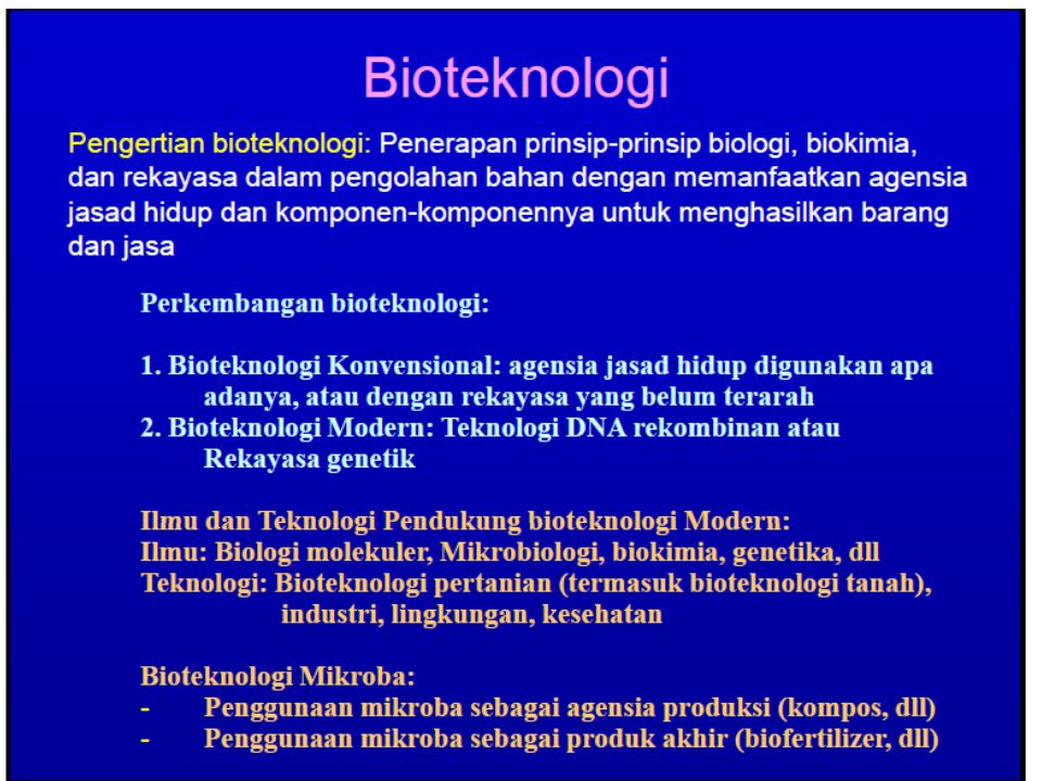 Bioteknologi Dede Trie Kurniawan, S.Si
