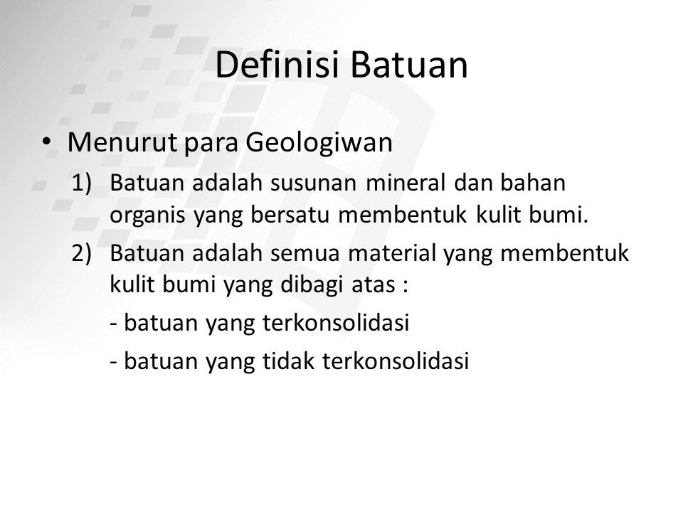 Mekanika Batuan By Muhammad Firdaus St Mt Definisi Batuan Menurut