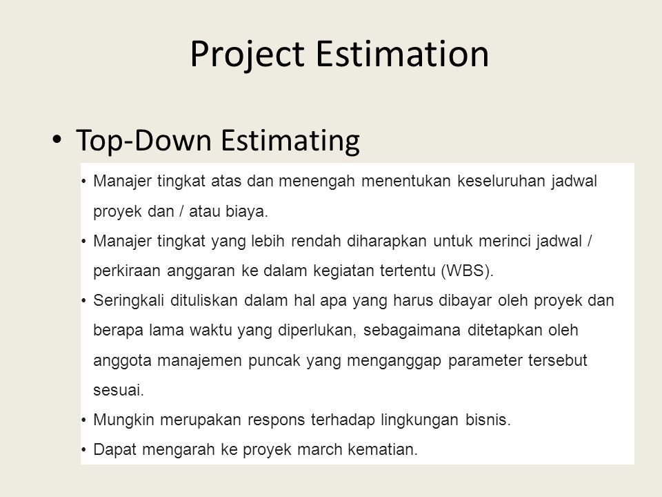 WBS Work Breakdown Structure AGUNG WARDOYO M KOM MANAJEMEN PROYEK Ppt