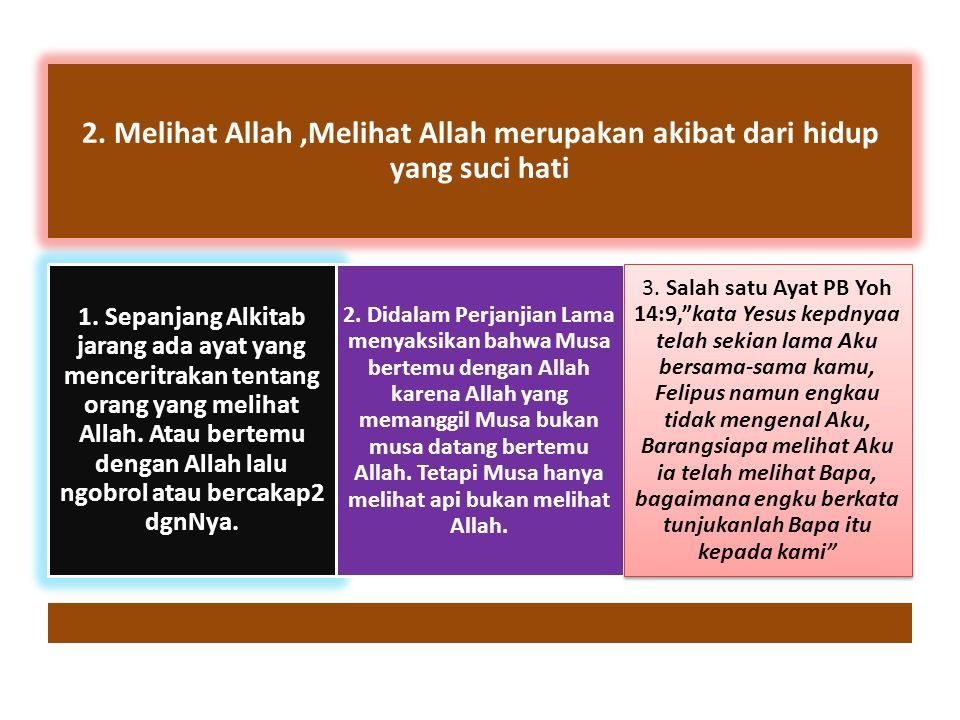 BERBAHAGIALAH ORANG YANG SUCI HATINYA KARENA MEREKA AKAN MELIHAT ALLAH