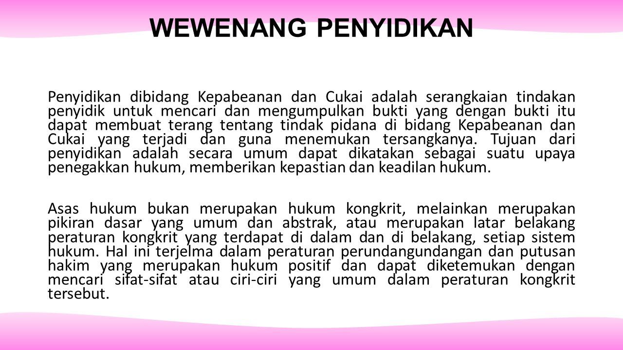 PROSEDUR DAN MEKANISME KEPABEANAN 2 PERTEMUAN 2 PENEGAKAN HUKUN