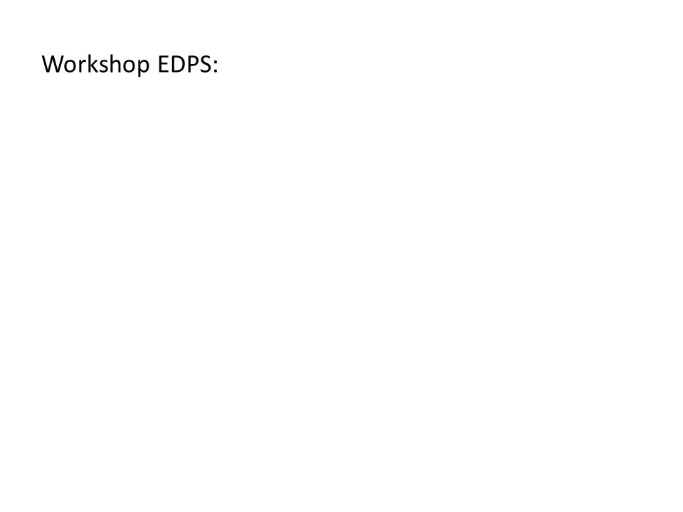 Workshop EDPS: