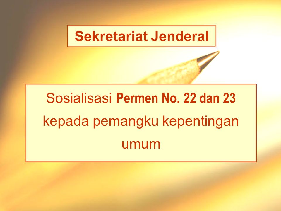 Departemen Pendidikan Nasional - Materi 8 - Permendiknas 24 PLB, 2006 Sekretariat Jenderal Sosialisasi Permen No.