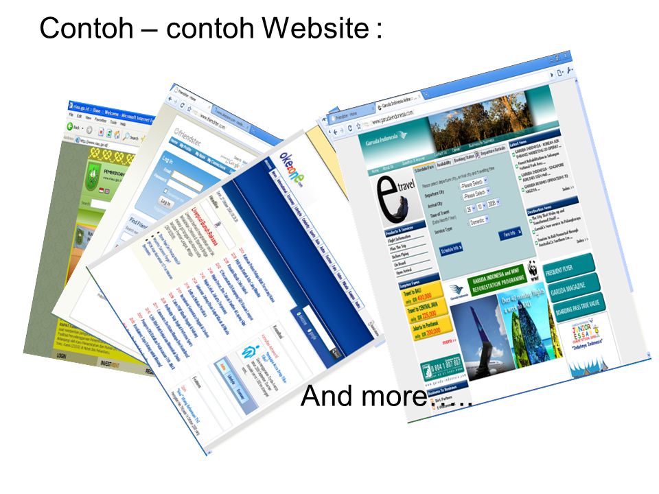 Contoh – contoh Website : And more…..