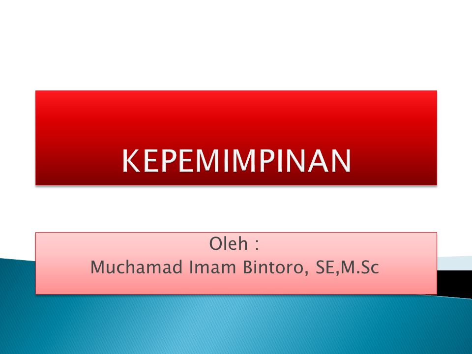 Oleh : Muchamad Imam Bintoro, SE,M.Sc Oleh : Muchamad Imam Bintoro, SE,M.Sc