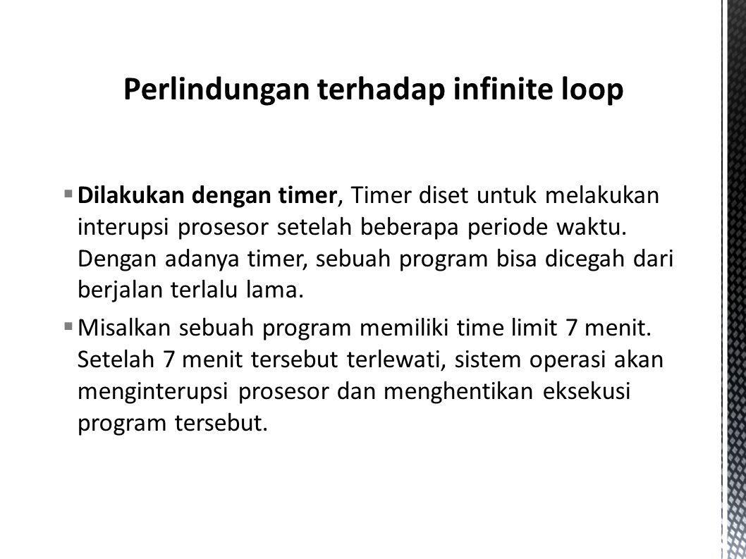  Dilakukan dengan timer, Timer diset untuk melakukan interupsi prosesor setelah beberapa periode waktu.