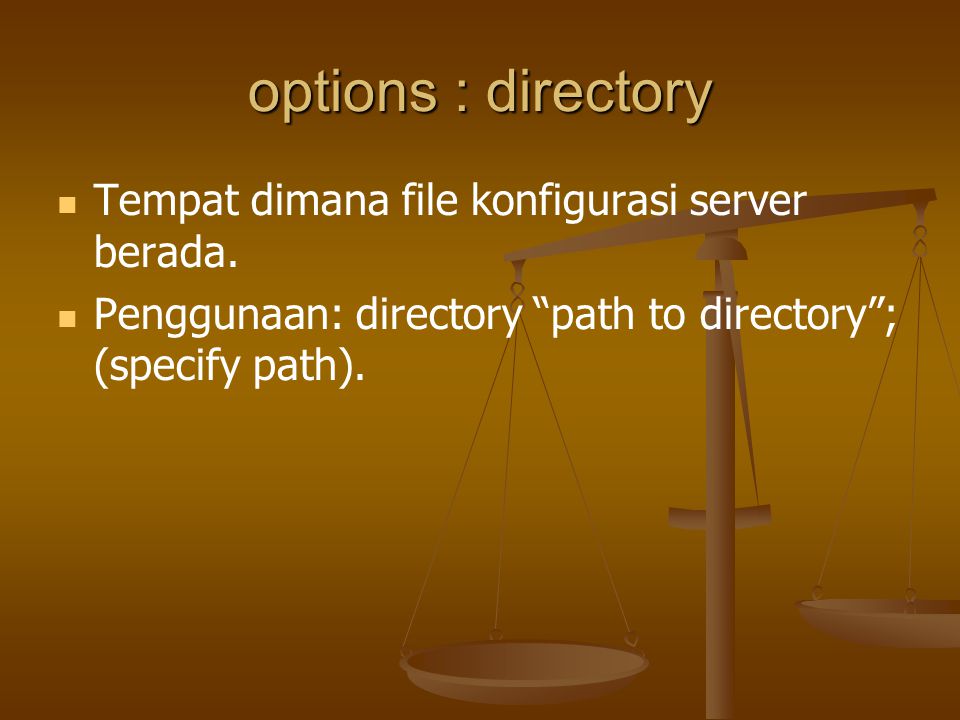 Directory options