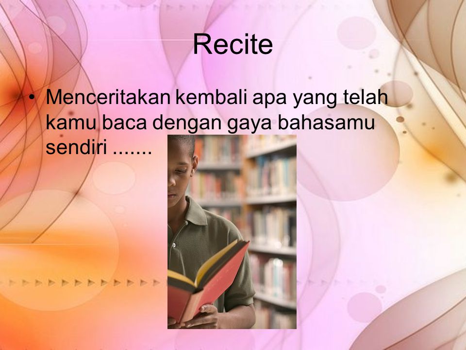 Recite Menceritakan kembali apa yang telah kamu baca dengan gaya bahasamu sendiri