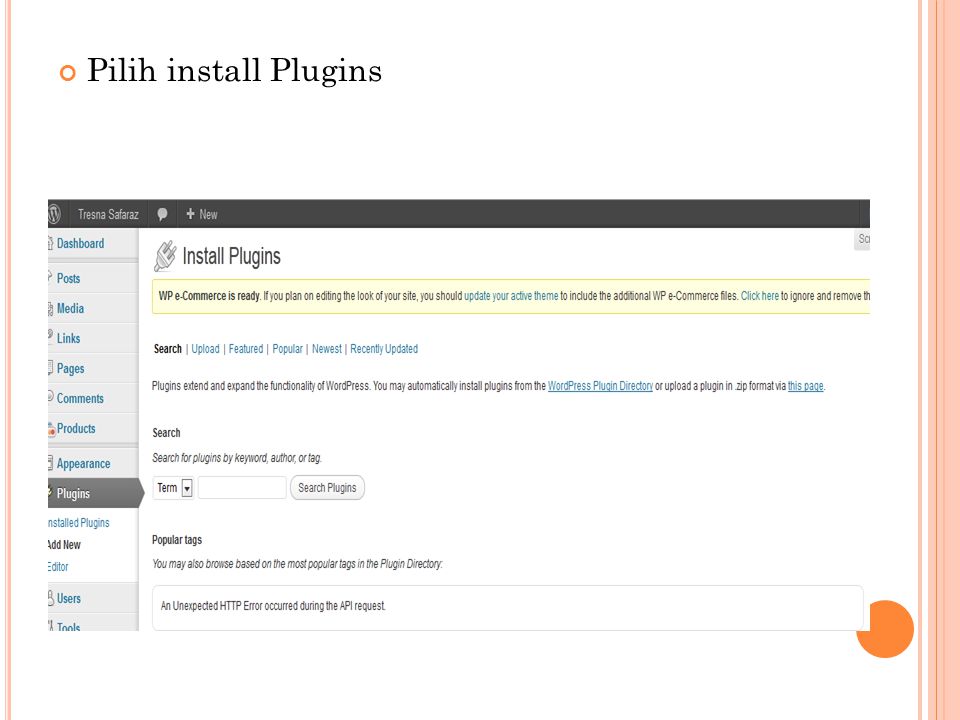 Pilih install Plugins