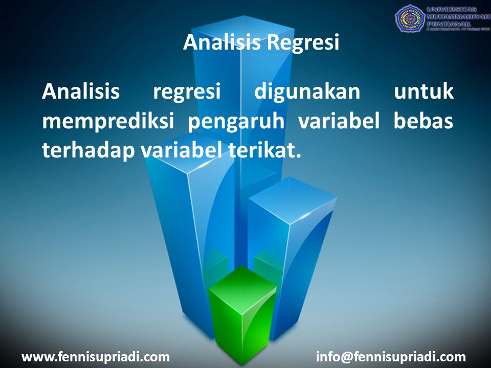 Analisis Regresi Analisis regresi digunakan untuk memprediksi pengaruh variabel bebas terhadap variabel terikat.