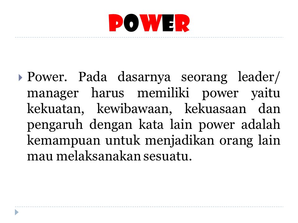 PowerPower  Power.
