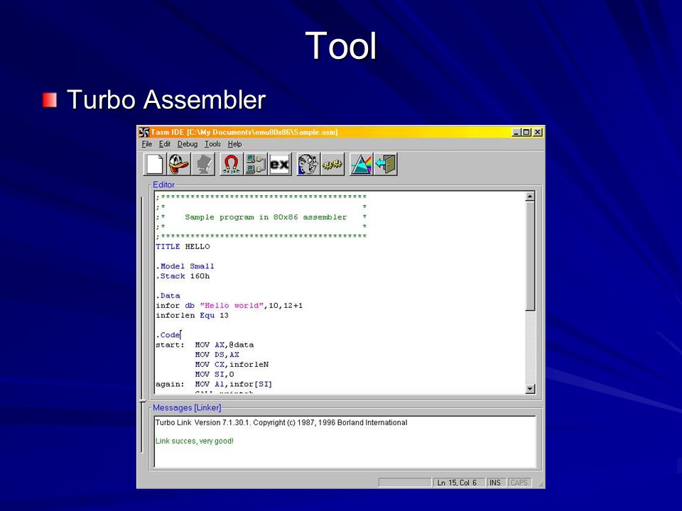 Tool Turbo Assembler