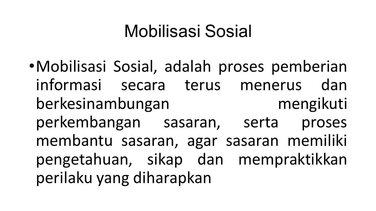 Advokasi Komunikasi Dan Mobilisasi Sosial Akms Dalam Pengendalian