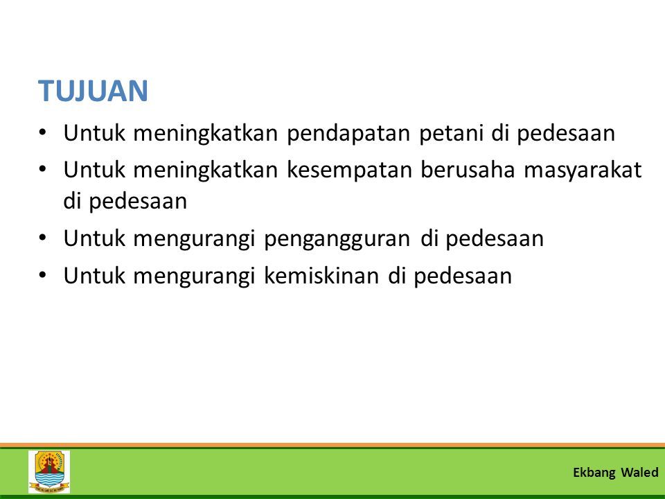 Kementerian Pertanian OLEH : YUDI PERMADI, ST KASI. EKONOMI DAN ...