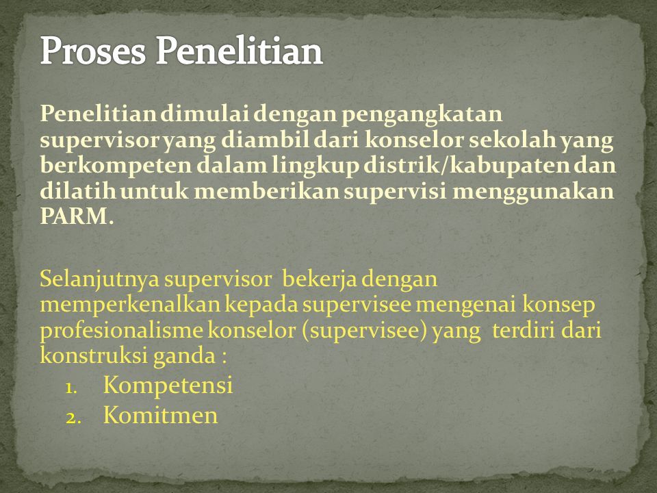 Tri Cahyono. Model Supervisi FAAST Diperoleh Berdasarkan Penelitian ...