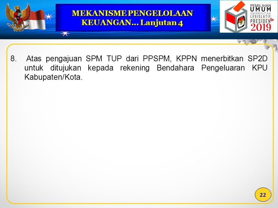 PENGELOLAAN KEUANGAN DANA PEMILU SERENTAK TAHUN 2019 Jakarta, 17 Juni ...