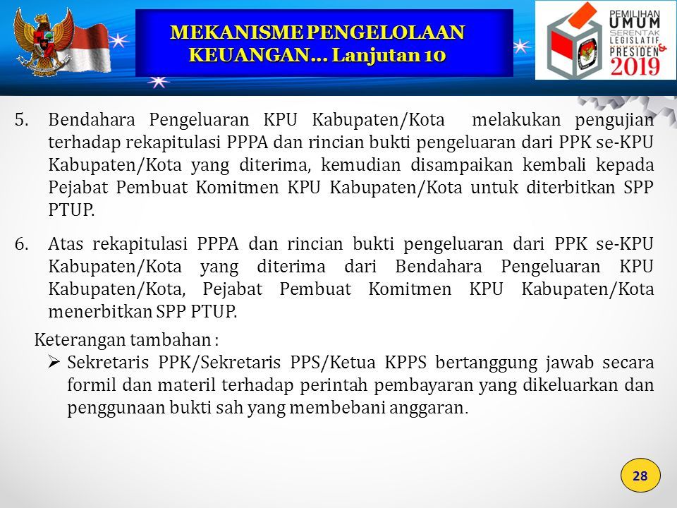 PENGELOLAAN KEUANGAN DANA PEMILU SERENTAK TAHUN 2019 Jakarta, 17 Juni ...