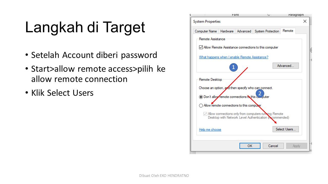 Allow remote access