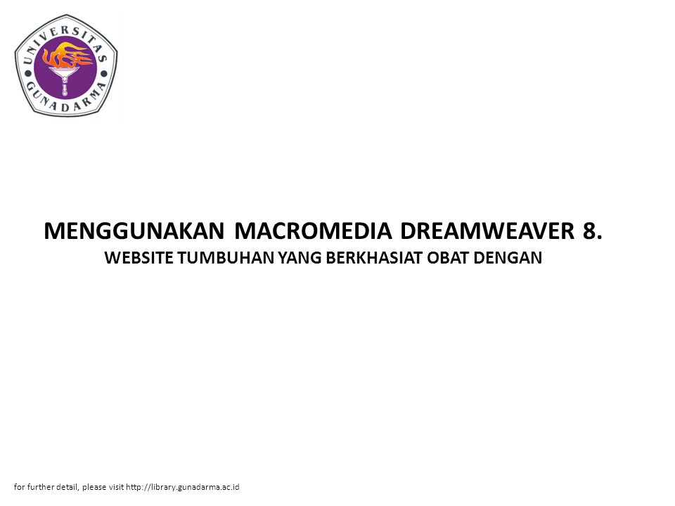 MENGGUNAKAN MACROMEDIA DREAMWEAVER 8.