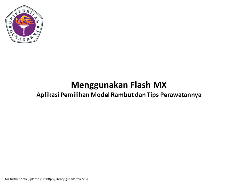 Menggunakan Flash MX Aplikasi Pemilihan Model Rambut dan Tips Perawatannya for further detail, please visit
