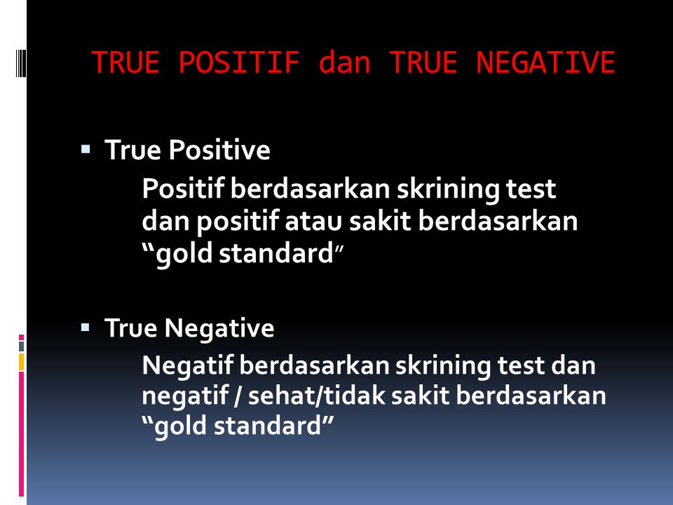 True negative