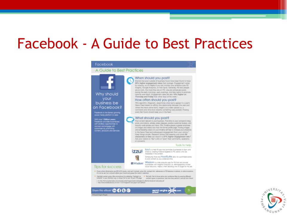 Facebook - A Guide to Best Practices
