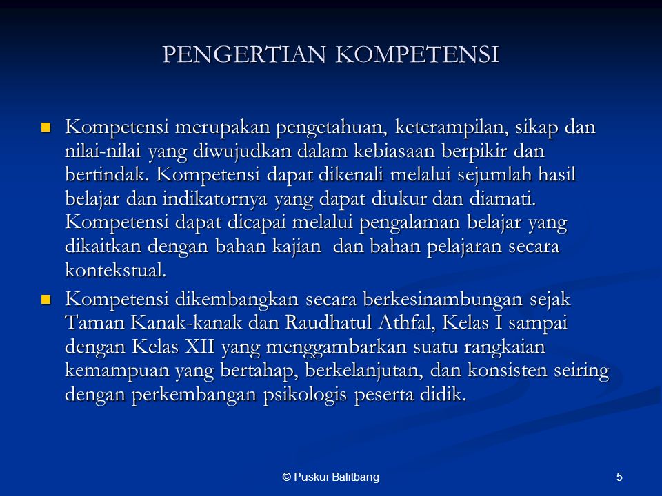 © Puskur Balitbang 1 KURIKULUM 2004 Departemen Pendidikan Nasional ...