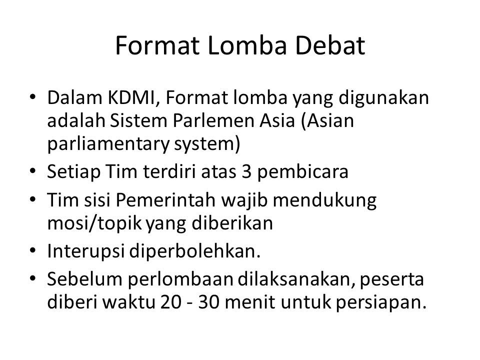 Kontes Debat Mahasiswa Indonesia Rachmat Nurcahyo,M.A - ppt download