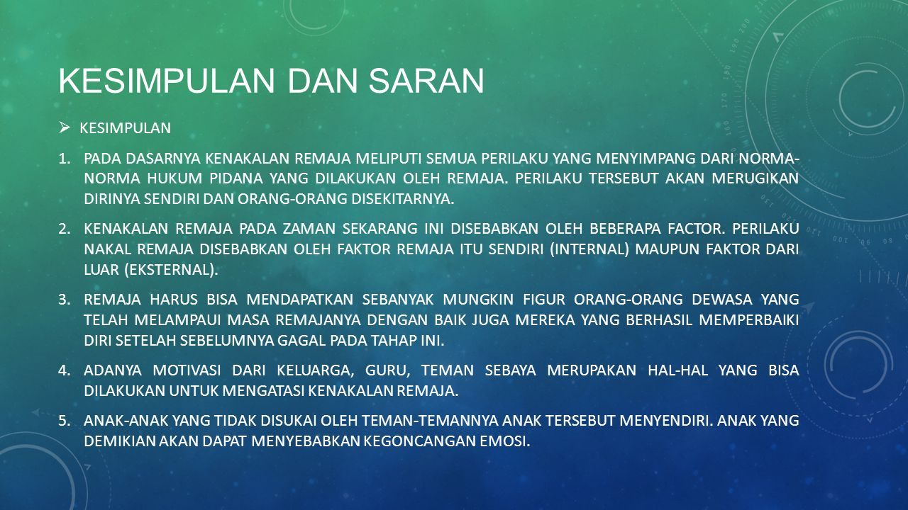 KENAKALAN REMAJA DAN CARA MENGATASINYA. LATAR BELAKANG MASALAH TUMBUH ...