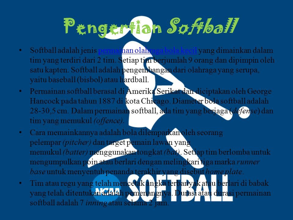 PEMBELAJARAN SOFTBALL 08 Oktobere 2020 Oleh Zulkifli - ppt download