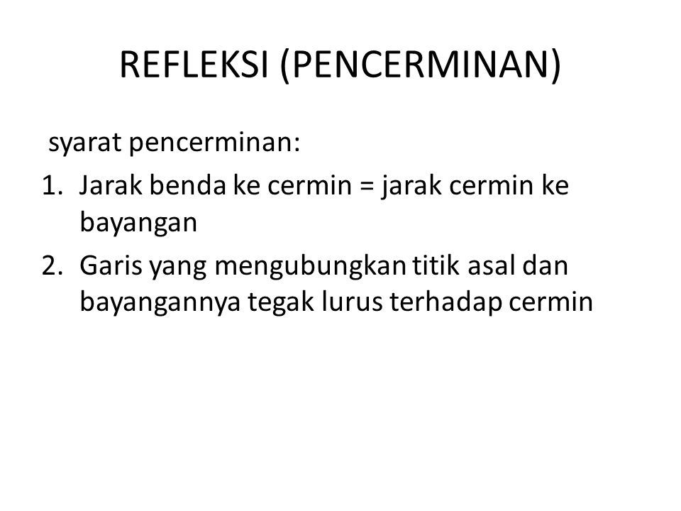 TRANSFORMASI GEOMETRI BU ITOH DAN BU DINIE. Materi Prasyarat SISTEM ...