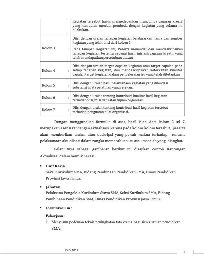 RANCANGAN DAN PELAKSANAAN AKTUALISASI PELATIHAN DASAR CALON PEGAWAI ...