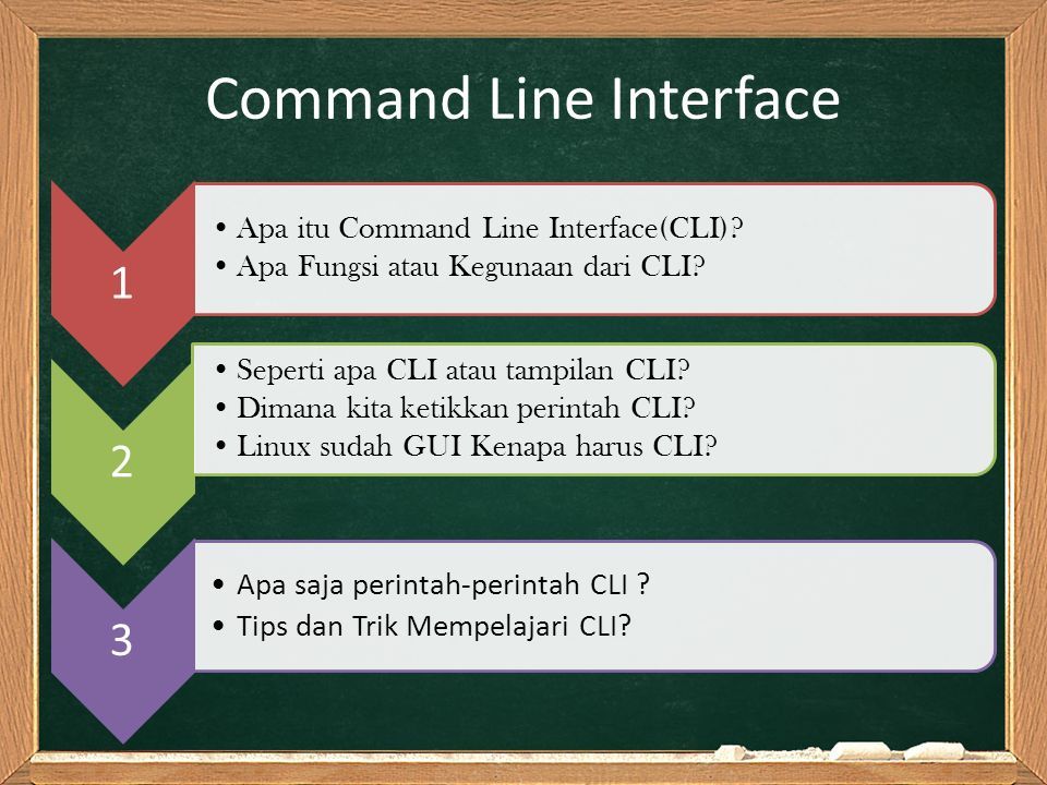 Perintah Dasar Linux Basic Command Line Command Line Interface 1 Apa