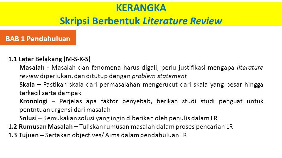 bentuk literature review