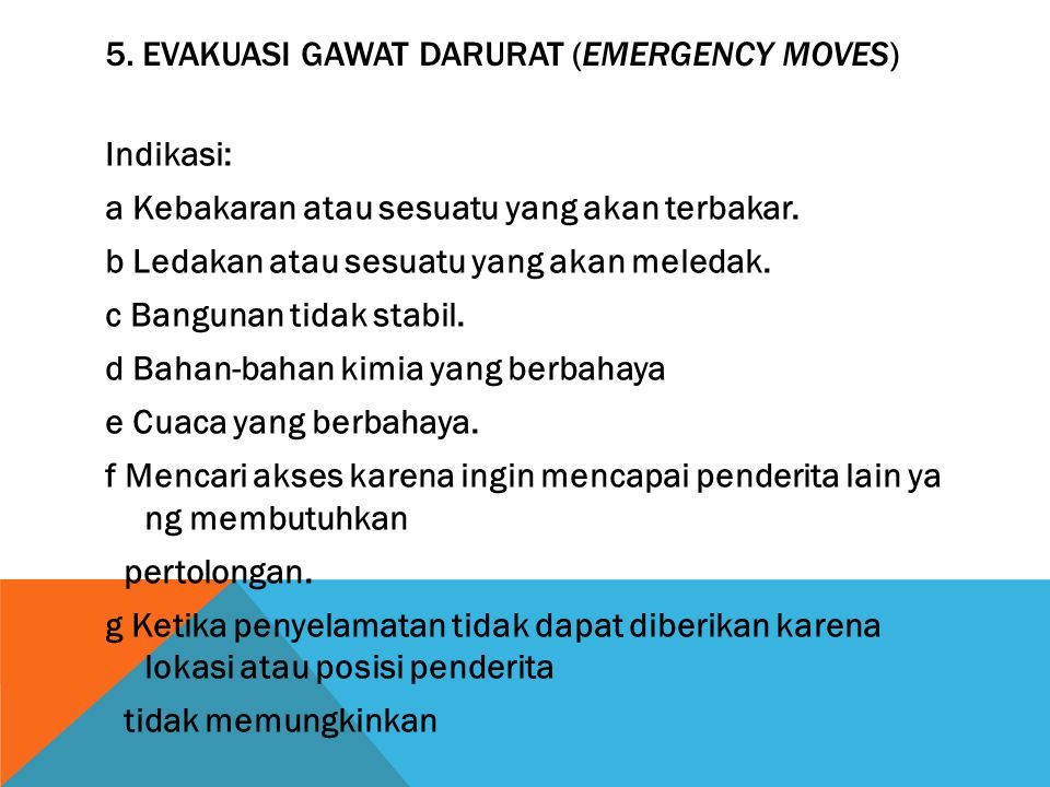 EVAKUASI DAN TRANSPORTASI PASIEN GAWAT DARURAT OLEH IRWAN BHD. - Ppt ...