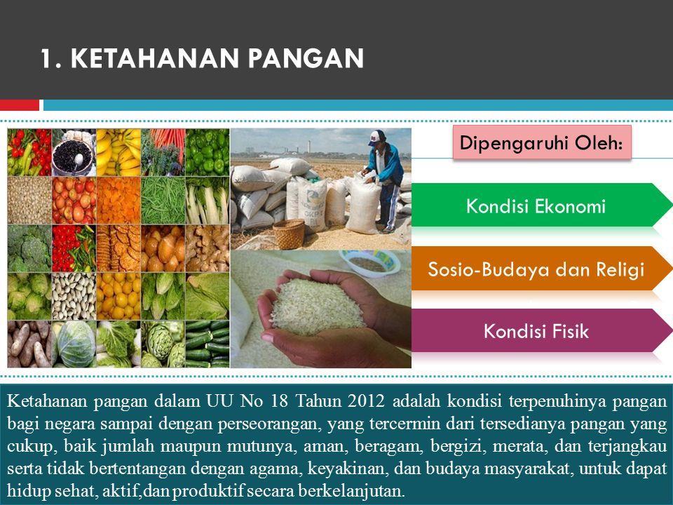 KETAHANAN PANGAN, INDUSTRI, DAN ENERGI KELAS XI SEMESTER I UNIVERSITAS ...