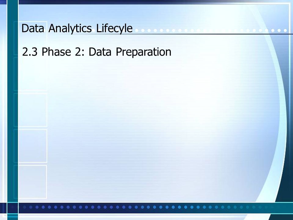 2.3 Phase 2: Data Preparation Data Analytics Lifecyle. - ppt download