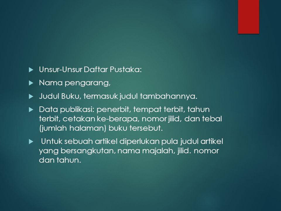 Teknik Pengutipan Dan Penulisan Daftar Pustaka Dalam Karya Ilmiah ...