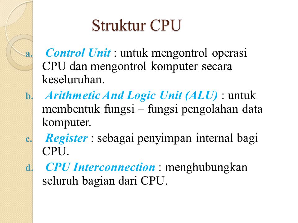 Struktur CPU a.