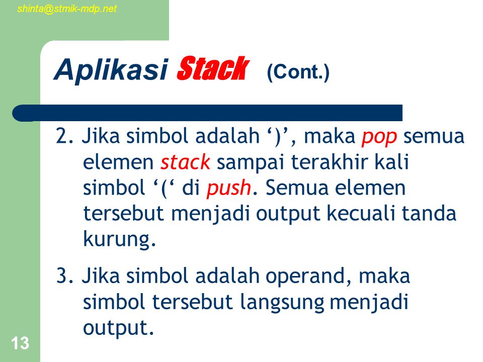 13 Aplikasi Stack 2.