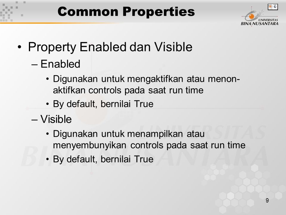 Properties common
