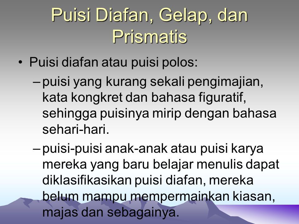 APRESIASI DAN KAJIAN PUISI. DOA Kepada Pemeluk Teguh Tuhanku Dalam ...