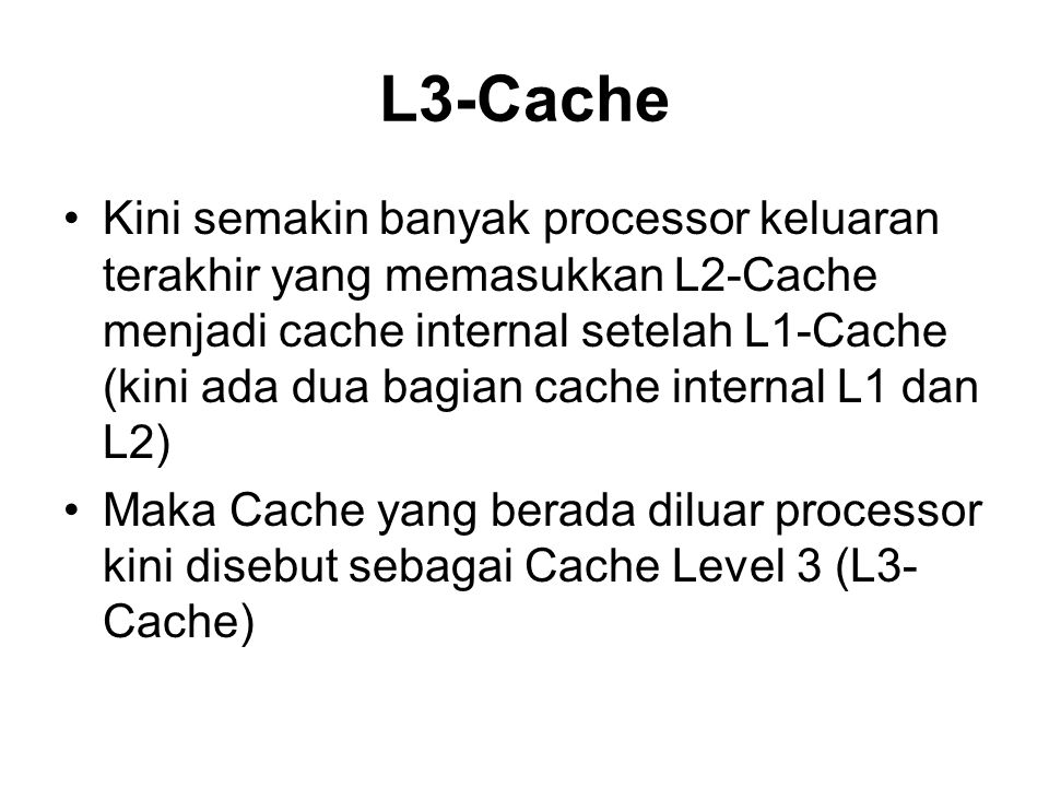 Internal cache