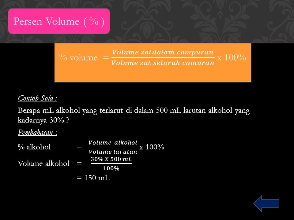 Persen Volume ( % )