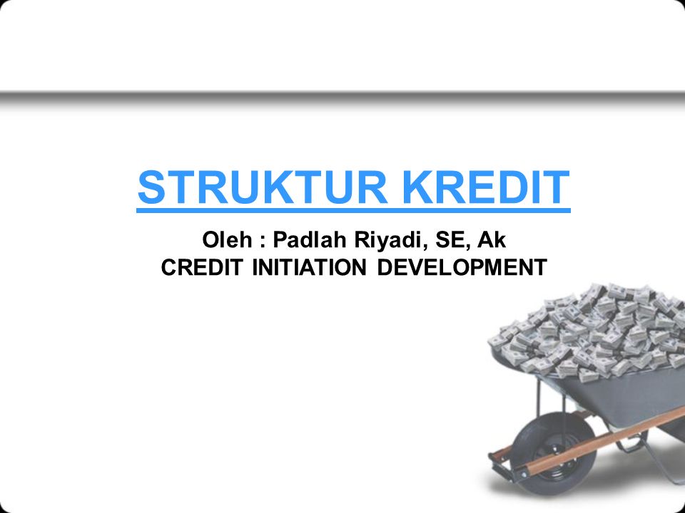STRUKTUR KREDIT Oleh : Padlah Riyadi, SE, Ak CREDIT INITIATION DEVELOPMENT
