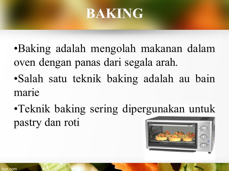Teknik baking adalah